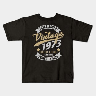 Vintage 1973 47th Birthday Best Birtthday Gift Kids T-Shirt